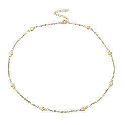 Золотой Ионное покрытие (IP) 304 ожерелье из нержавеющей стали с грибовидными звеньями, золотые, 16.61 дюйм (42.2 см)