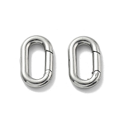 Нержавеющая Сталь Цвет 304 фурнитура для пружинного затвора из нержавеющей стали, овальные, цвет нержавеющей стали, 18x10.5x3 мм, внутренний диаметр: 12.5 мм