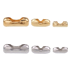 Golden & Stainless Steel Color 304 Stainless Steel Ball Chain Connectors, Golden & Stainless Steel Color, 74x72x17mm, 120pcs/box