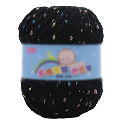 Черный Полиэфирная пряжа, твидовая пряжа, для свитера-шапки, для вязания крючком принадлежности, чёрные, 2 мм, о 78м / моток