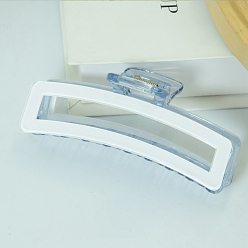 Лазурный Прямоугольные заколки из ПВХ с большими когтями, с железной фурнитурой, заколки-бананы, аксессуары для волос для женщин и девочек, лазурный, 115x39 мм