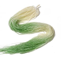 Морско-зеленый Прозрачный градиент цвета стеклянные бусины пряди, граненые круглые, цвета морской волны, 2 мм, отверстие : 0.8 мм, около 160~178 шт / нитка, 13.58 ~14.17 дюйм (34.5~36 см)