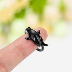 Черный Кольца перста сплава, акула, чёрные, внутренний диаметр: 17 мм