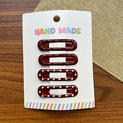 Oval Металлические эмалевые заколки-кнопки для волос, заколка для волос без следов челки для женщин и девочек, овальные, 120x90 мм