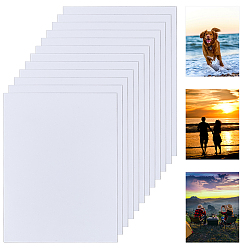 Белый Алюминиевая пластина для теплопередачи, сублимационная пустая металлическая вывеска, прямоугольные, для термотрансферного прессования, лазерная гравировка, уф печать, белые, 150x200x0.45~0.5 мм, 12 шт / комплект