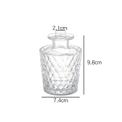 Прозрачный Стеклянная ваза с тиснением, украшение дома гидропо ниша ваза для растений ваза для цветов, прозрачные, 7.4x9.8 см, Внутренний диаметр: 2.1 cm