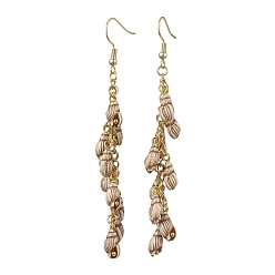 Золотой Сплав мотаться серьги, акриловые серьги-кластеры в форме ракушки, золотые, 87 мм