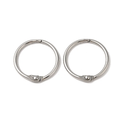Нержавеющая Сталь Цвет Не тускнеет 304 нержавеющая сталь переплет из листов книги с шарнирными кольцами, круглые кольца, цвет нержавеющей стали, 30.5x3.5 мм, внутренний диаметр: 25.5 мм