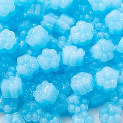 Темно-Голубой Отпечаток лапы частицы сургуча, для ретро печать печать, глубокое синее небо, 9.5x8.5x6 мм