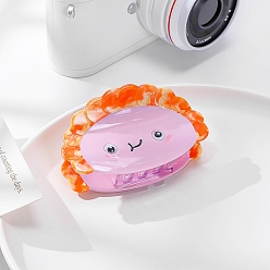 Pink Милые и милые заколки для волос с когтями из ацетата целлюлозы (смолы), аксессуары для волос для девочек и женщин, розовые, 73x41 мм