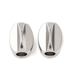 Нержавеющая Сталь Цвет 304 из нержавеющей стали бусы, овальные, граненые, цвет нержавеющей стали, 10x7.5x7 мм, отверстие : 3 мм