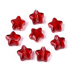 (123L) Белый крем непрозрачный блеск Имитация нефритовые четки стекла, звезда, огнеупорный кирпич, 8x8x4 мм, отверстие : 0.9~1 мм, около 1950~2000 шт / упаковка