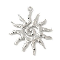 Платина Подвески из сплава , солнце, платина, 40.5x33.5x2 мм, отверстие : 2 мм
