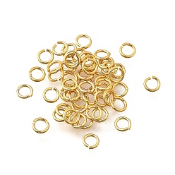 Настоящее золото 18K Латунные кольца прыжок открыт, долговечный, без никеля , реальный 18 k позолоченный, 3.5x0.5 мм, внутренний диаметр: 2 мм