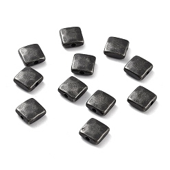 Antique Silver 316 Surgical Stainless Steel Beads, Square, Antique Silver, 9x9x3.8mm, Hole: 1.6mm