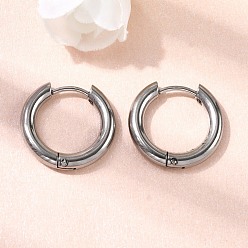 Нержавеющая Сталь Цвет 316серьги-кольца из нержавеющей стали, кольцо, цвет нержавеющей стали, 17x18x3 мм