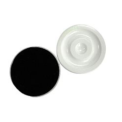 Белый Подставки для диаплея с одним браслетом из смолы, плоско-круглые, белые, лоток : 19 мм, 9.4x1.75 см