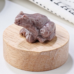 Другие Нефриты Резные фигурки целебных лягушек из натурального нефрита, Украшения из камня с энергией Рейки, 37x32x25 мм