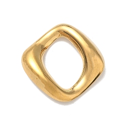 Золотой 304 нержавеющей стали связывающий кольца, ромб, золотые, 29x29x4 мм, внутренний диаметр: 19x13 мм