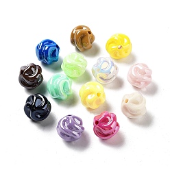 Mixed Color Opaque Acrylic Beads, Irregular Round, Mixed Color, 15x15.5x15.5mm, Hole: 2.2mm