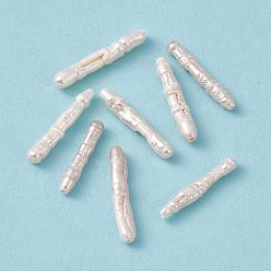 Морская Ракушка Бусины из натурального жемчуга кеши в стиле барокко, колонка, цвет морской раковины, 18~25x4 мм, отверстие : 0.9 мм