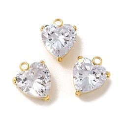 Кристалл 304 Подвески из нержавеющей стали со стразами, ионное покрытие (IP), сердце, кристалл, 13.5x10.5x7 мм, отверстие : 1.6 мм