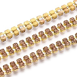 Легкий Копченый Топаз Железо горный хрусталь чашка цепи, золотые, свет курил топазом, 4x2 мм