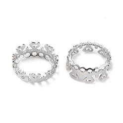Platinum Brass Sew on Prong Settings, Filigree Open Back Claw Settings for Pointed Back Rhinestone, Egg, Platinum, Tray: 8x10mm, 9x12x5.5mm, Hole: 0.8mm