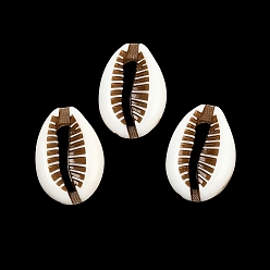 (404) Непрозрачное AB Кислое яблоко Непрозрачные акриловые бусины, окрашенные распылением, имитация оболочки, формы раковины, цветочный белый, 18x12x6 мм, Около 818 шт / 500 г