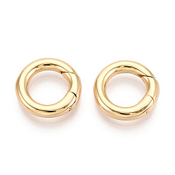Настоящее золото 18K Латунные пружинные кольца, без никеля , кольцо, реальный 18 k позолоченный, 15.1x3 мм