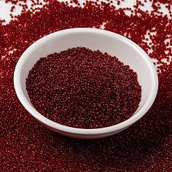 (RR141D) Transparent Dark Ruby Миюки круглые бусины рокайль, японский бисер, (rr 141 d) прозрачный темно-рубиновый, 15/0, 1.5 мм, Отверстие : 0.7 мм , около 27777 шт / 50 г