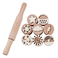 Цвет Древесины Инструменты для самостоятельного литья, включая деревянную скалку, для глиняных инструментов, глиняные тесторезки, деревесиные