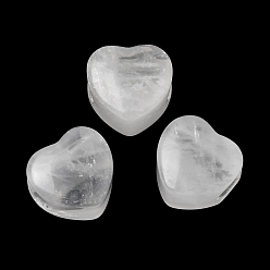 Хрусталь Натуральный кристалл кварца европейский бисер, бусины из горного хрусталя с крупным отверстием в форме сердца, 13x14.5~15x10.5~11 мм, отверстие : 5.5~5.6 мм