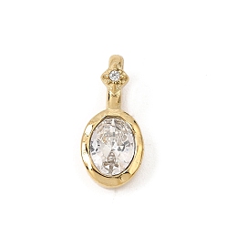 White Birthstone Glass Pendants, Faceted Oval Charms, with 316 Stainless Steel Findings, Golden, White, 19x8x7mm, Hole: 6x3.5mm