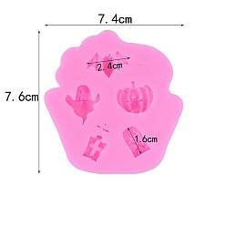 Hot Pink DIY Silicone Molds, Fondant Molds, Resin Casting Molds, for Chocolate, Candy, UV Resin & Epoxy Resin Craft Making, Mixed Shapes, Hot Pink, 76x74x13mm