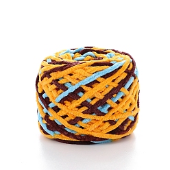 Оранжевый Хлопчатобумажная пряжа, бархатные хлопковые нитки для ручного вязания, для детского свитера, шарфа, ткани, рукоделия, ремесла, сегмент окрашенный, оранжевые, 7 мм