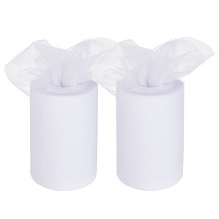 Белый Деко сетчатые ленты, тюль ткань, Тюль-рулонная ткань для юбки, белые, 6 дюйм (150 мм), 100yards / рулон (91.44 м / рулон)