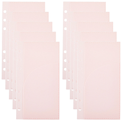 Pink Листы-разделители для блокнота pp, прямоугольные, розовые, 172x95x1 мм, отверстие : 6 мм
