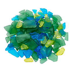 (52) Непрозрачная лаванда 100шт. самородки, декоративная подставка из матового стекла, аксессуары для украшения аквариума в микроландшафте, разноцветные, 25~55x20.5~48x4.5~5 мм