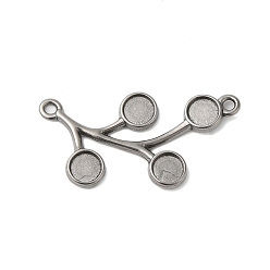 Нержавеющая Сталь Цвет Не тускнеет 304 подвеска из нержавеющей стали кабошон, лист, цвет нержавеющей стали, лоток : 5 мм, 34x17x2 мм, отверстие : 1.6 мм