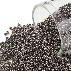(605) Amethyst Metallic Toho 15/0 runde Perlen, japanische Rocailles, (605) Amethyst metallisch, 1.5 mm, Bohrung: 0.7 mm, über 3000pcs / Flasche, 10 g / Flasche