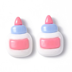 Bottle Opaque Resin Cabochons, Tool Theme, Glue Bottle Pattern, 22x14.5x7mm