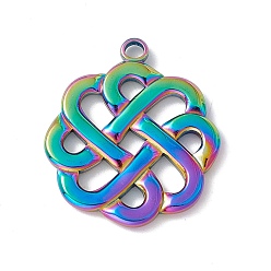 Rainbow Color Ионное покрытие (ip) 201 подвески из нержавеющей стали, , Радуга цветов, 29x25x2.5 мм, отверстие : 2.5 мм