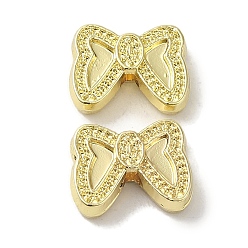 Golden Rack Plating Alloy Beads, Cadmium Free & Nickel Free & Lead Free, Bowknot, Golden, 9x12x3.5mm, Hole: 1.6mm