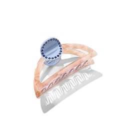 Стально-синий Заколки для волос в форме когтей из ацетата целлюлозы, аксессуары для волос для женщин и девочек, стальной синий, 77x41 мм