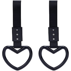 Черный 2шт. кольцо из АБС-пластика в форме сердца для заднего бампера, предупреждающая ручка, отделка салона и экстерьера автомобиля, чёрные, 230 мм
