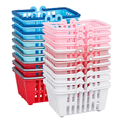 Mixed Color 18Pcs 6 Colors PP Hand-held Shopping Basket Display Decorations, Micro Landscape Decoration Accessories, Mixed Color, 66x50x34mm, 3pcs/color
