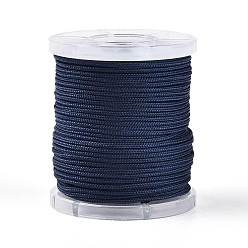 Прусский Синий 25м нейлоновый шнур с китайским узлом, для изготовления ювелирных изделий, круглые, берлинская лазурь, 1 мм, около 27.34 ярдов (25 м) / рулон