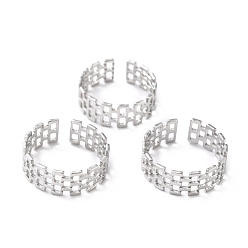 Нержавеющая Сталь Цвет Устойчивые к потускнению 304 кольца из нержавеющей стали, манжеты кольца, долговечный, квадратный, цвет нержавеющей стали, размер США 7 3/4 (17.9 мм), 7 мм