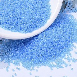 (DB1284) Матовый Прозрачный Морско-синий AB Бусины miyuki delica, цилиндр, японский бисер, 11/0, (дБ 1284) матовый прозрачный синий океан, 1.3x1.6 мм, отверстия: 0.8 мм, около 20000 шт / мешок, 100 г / мешок